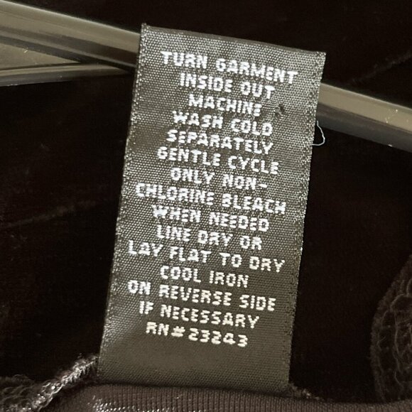 New York & Co Womens Velvet Wrap Midi Dress Size M Black Whimsigoth Noir Party - Picture 8 of 11